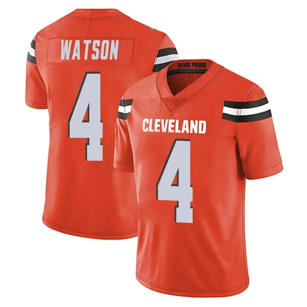 Choea C.Browns #4 Deshaun Watson Player Orange Alternate Vapor Untouchable Limited Home Game Stitched Jerseys