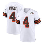 Choea C.Browns #4 Deshaun Watson Player White Alternate Home Game Stitched Jerseys