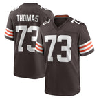 Choea C.Browns #73 Joe Thomas Player Brown Home Game Stitched Jerseys
