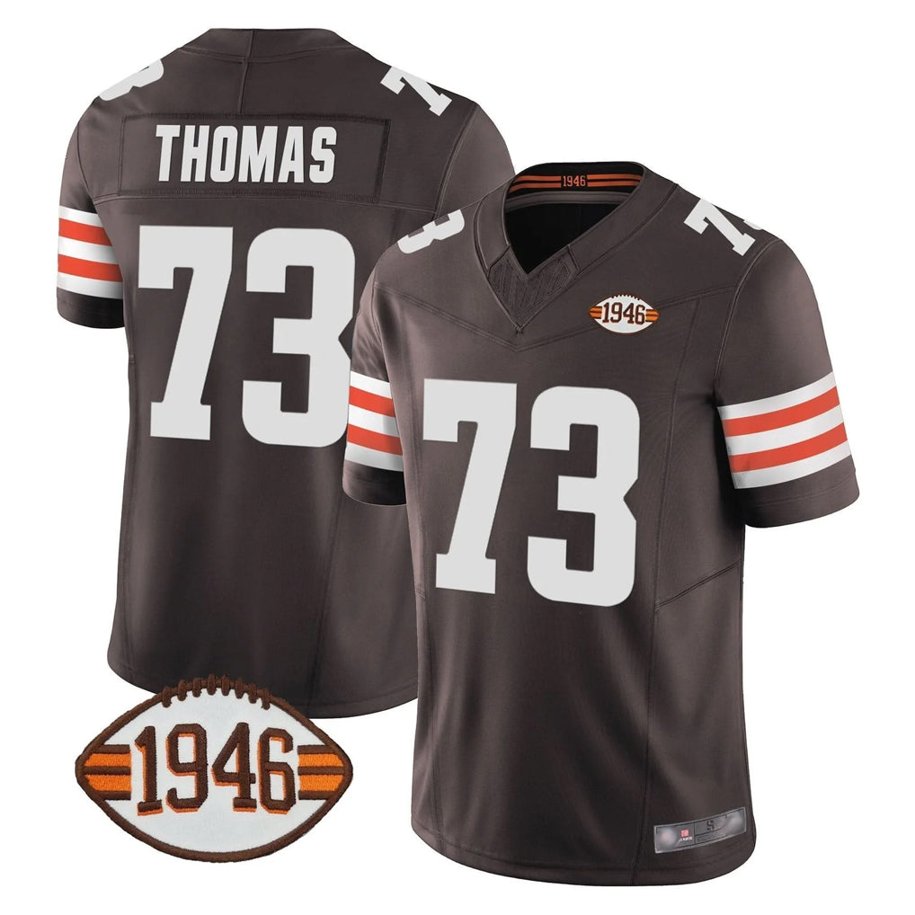 Choea C.Browns #73 Joe Thomas Player Brown Vapor F.U.S.E. Limited Home Game Stitched Jerseys