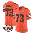 Choea C.Browns #73 Joe Thomas Player Orange Alternate Limited Home Game Stitched Jerseys