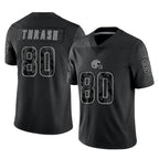 Choea C.Browns #80 Jamari Thrash Player Black Reflective Home Game Stitched Jerseys