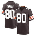 Choea C.Browns #80 Jamari Thrash Player Brown Home Game Stitched Jerseys