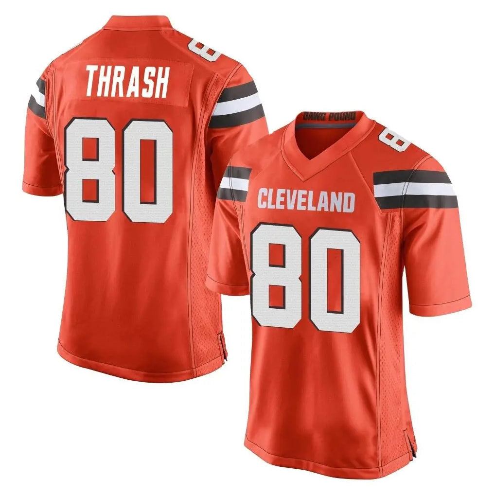 Choea C.Browns #80 Jamari Thrash Player Orange Vapor Limited Home Game Stitched Jerseys