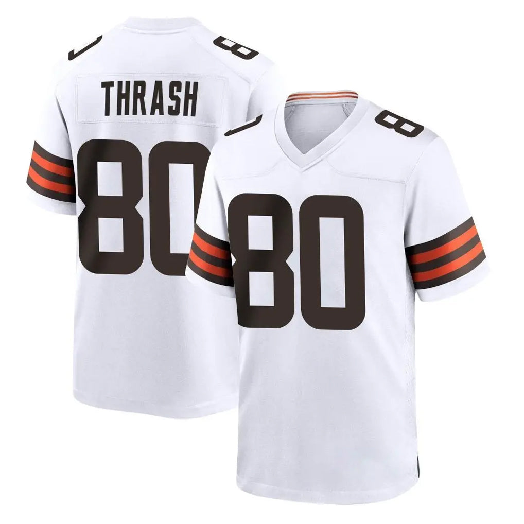 Choea C.Browns #80 Jamari Thrash Player White Home Game Stitched Jerseys