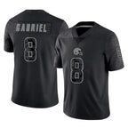 Choea C.Browns #8 Dillon Gabriel Player Black Reflective Home Game Stitched Jerseys