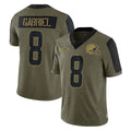 Choea C.Browns #8 Dillon Gabriel Player Olive Salute to Service Limited Home Game Stitched Jerseys