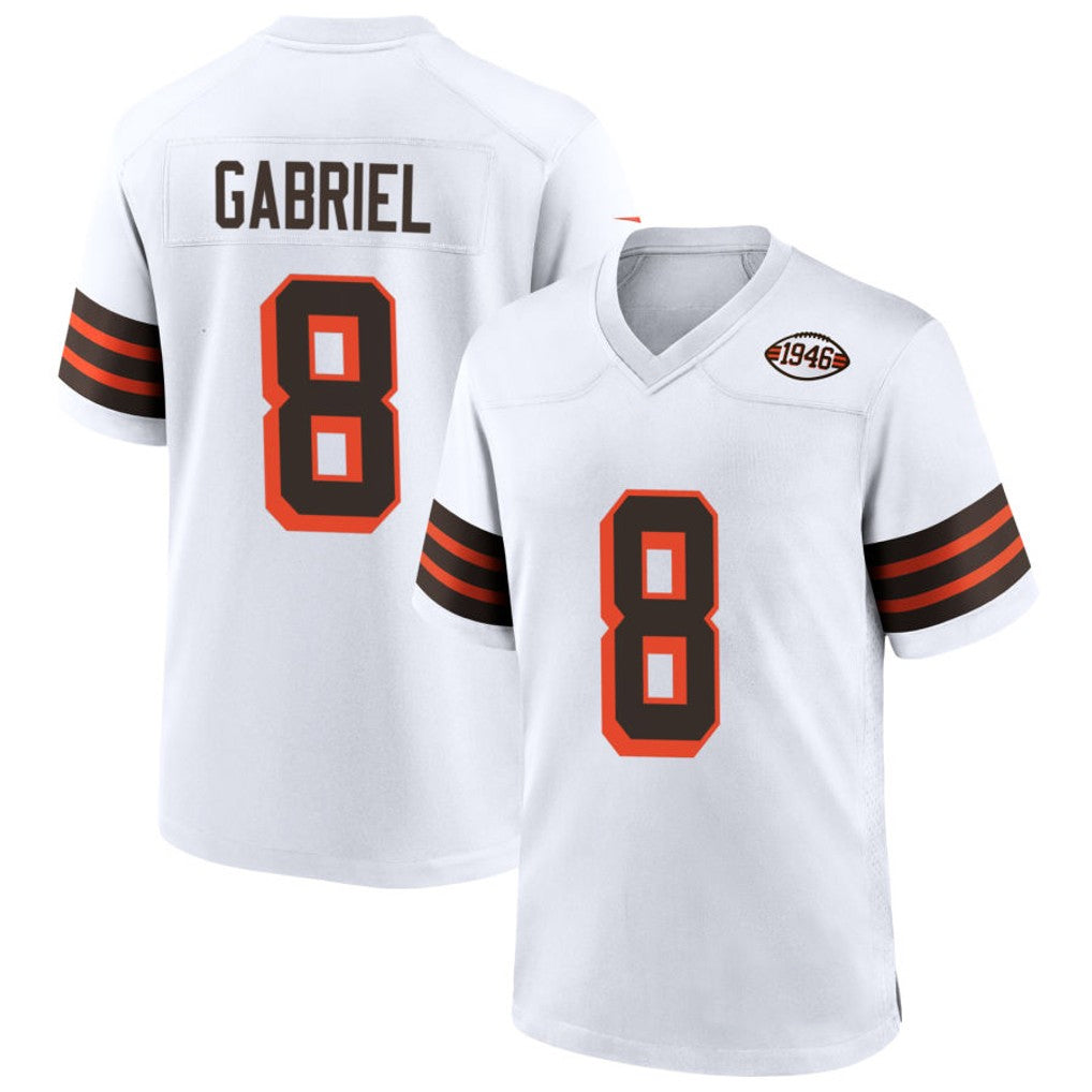 Choea C.Browns #8 Dillon Gabriel Player White 1946 Collection Alternate Stitched Jerseys