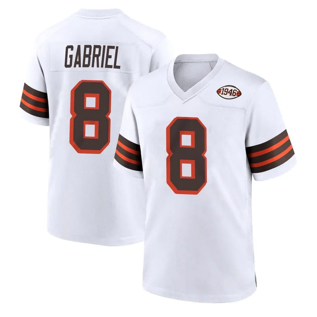 Choea C.Browns #8 Dillon Gabriel Player White Alternate Home Game Stitched Jerseys