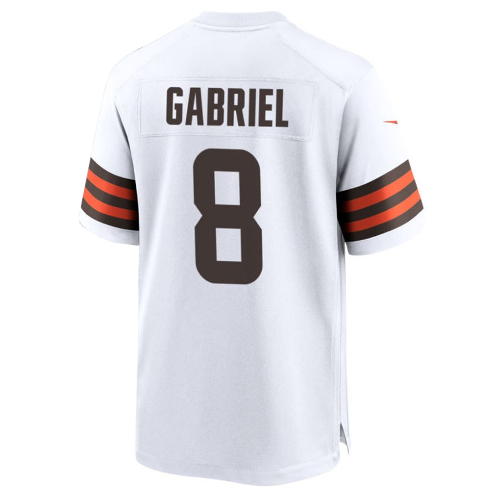 Choea C.Browns #8 Dillon Gabriel Player White Home Game Stitched Jerseys