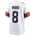 Choea C.Browns #8 Elijah Moore White Game Retired Player Jersey American Stitched Jersey