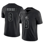 Choea C.Browns #8 Jared Verse Player Black Reflective Home Game Stitched Jerseys