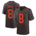 Choea C.Browns #8 Jared Verse Player Brown Alternate Home Game Stitched Jerseys