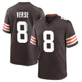 Choea C.Browns #8 Jared Verse Player Brown Home Game Stitched Jerseys