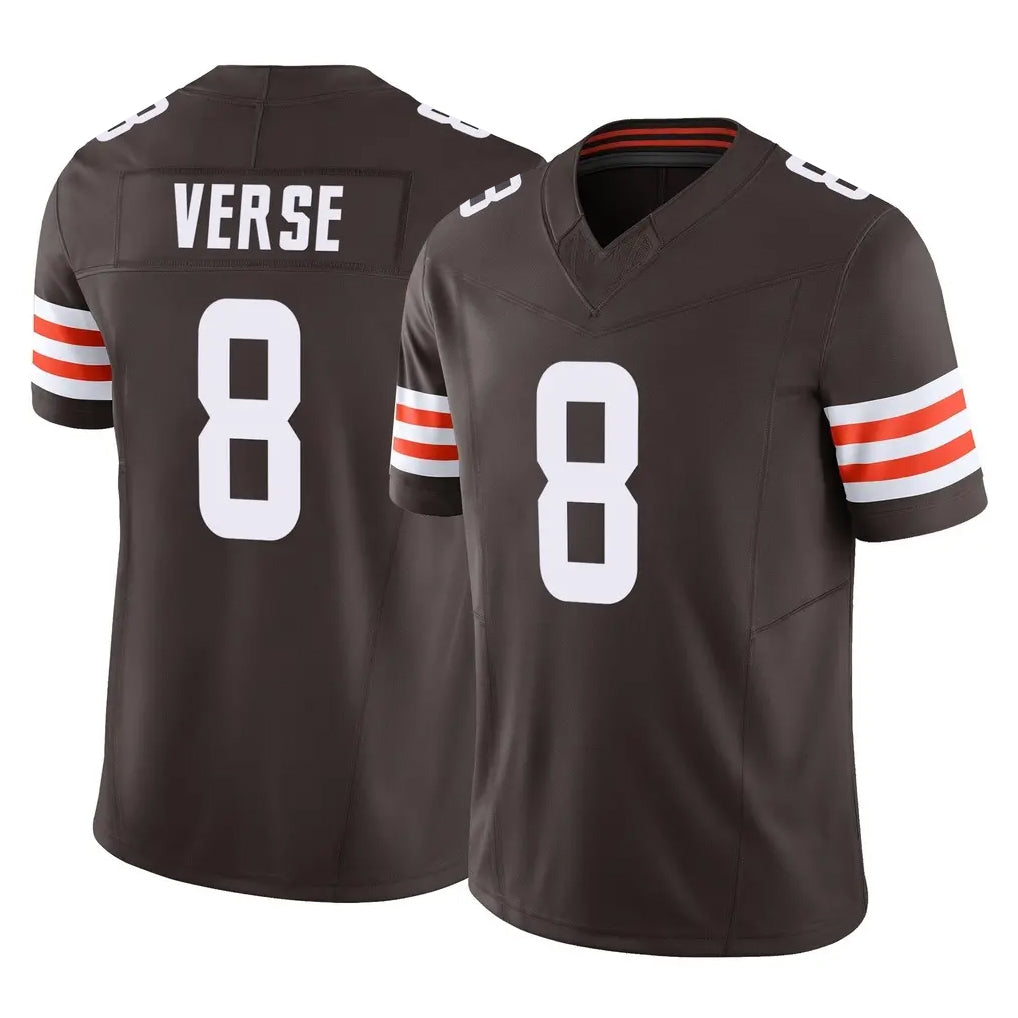 Choea C.Browns #8 Jared Verse Player Brown Vapor F.U.S.E. Limited Home Game Stitched Jerseys