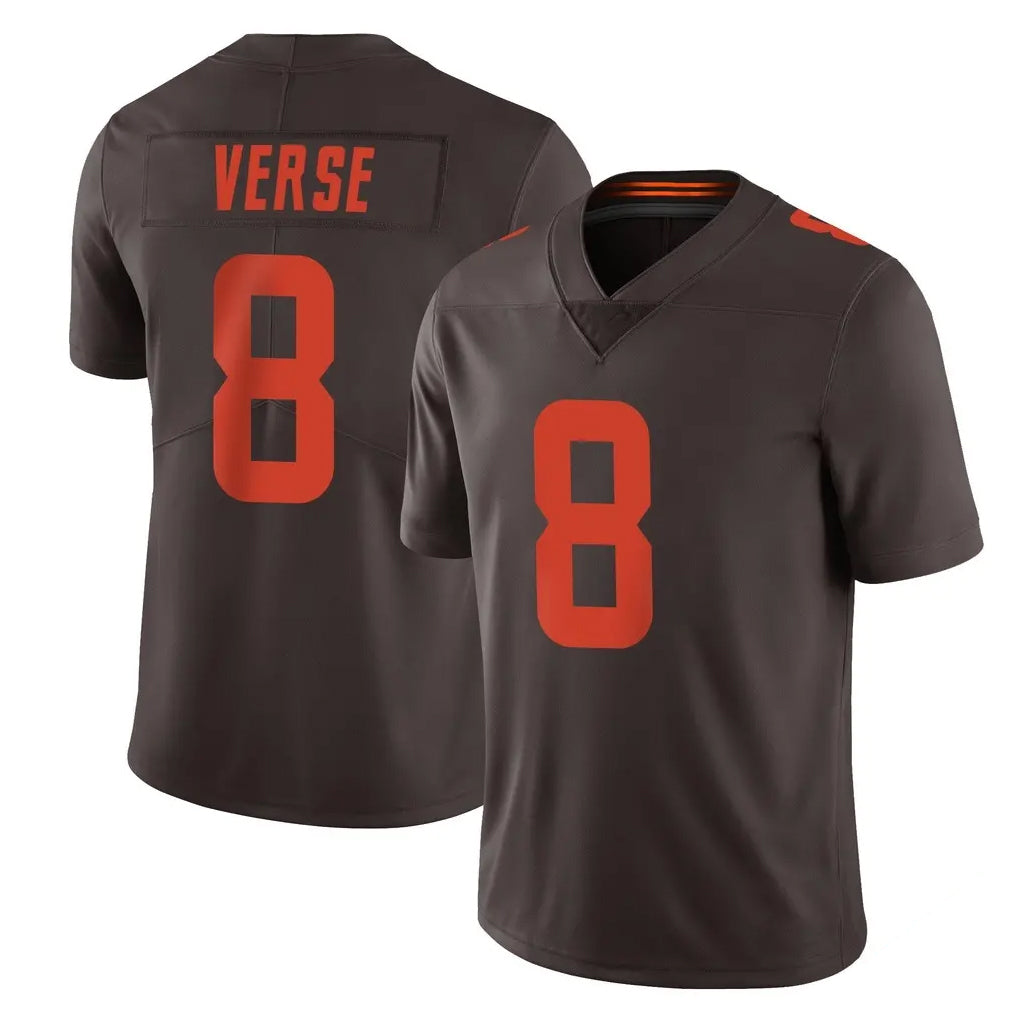 Choea C.Browns #8 Jared Verse Player Browns Color Rush Limited Home Game Stitched Jerseys