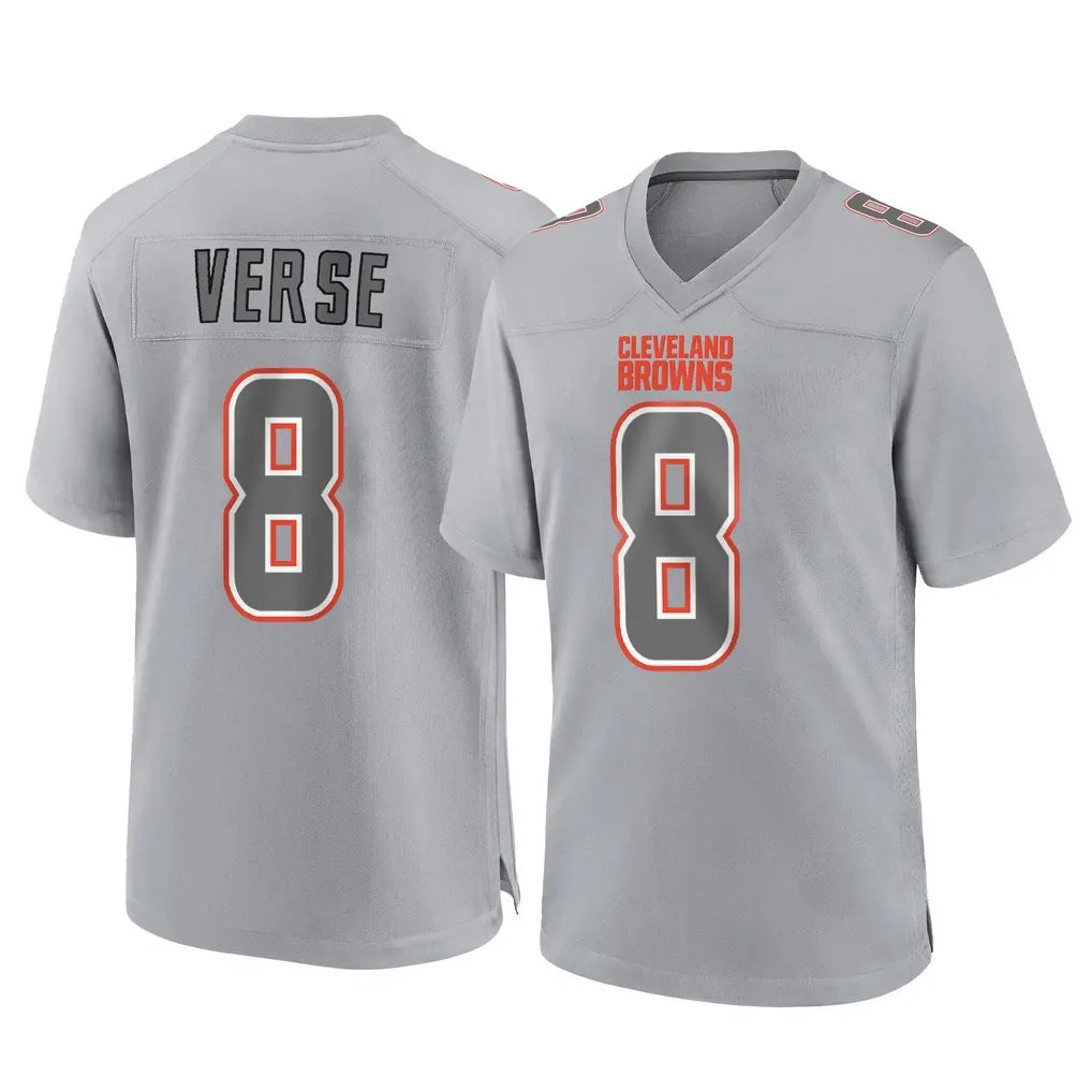 Choea C.Browns #8 Jared Verse Player Gray Atmosphere Fashion Game Stitched Jerseys