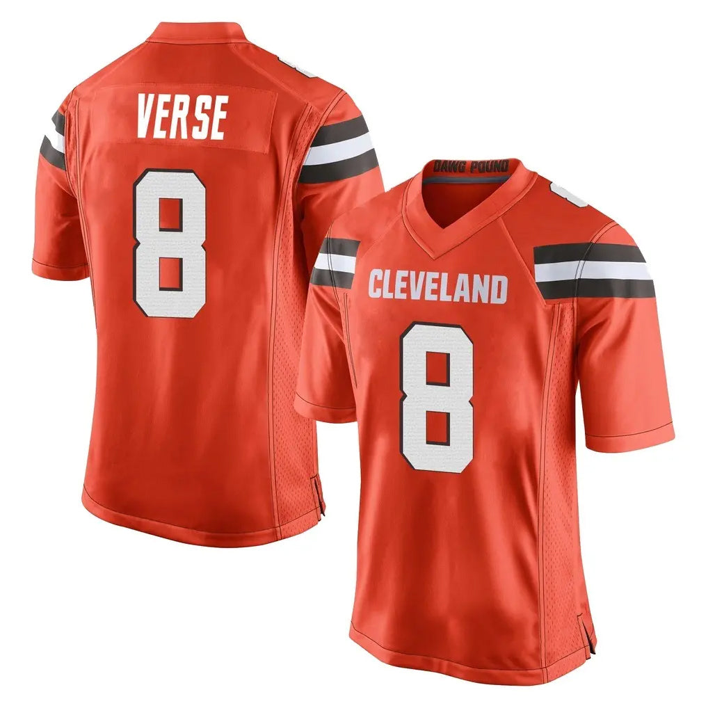 Choea C.Browns #8 Jared Verse Player Orange Home Game Stitched Jerseys