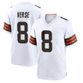 Choea C.Browns #8 Jared Verse Player White Home Game Stitched Jerseys