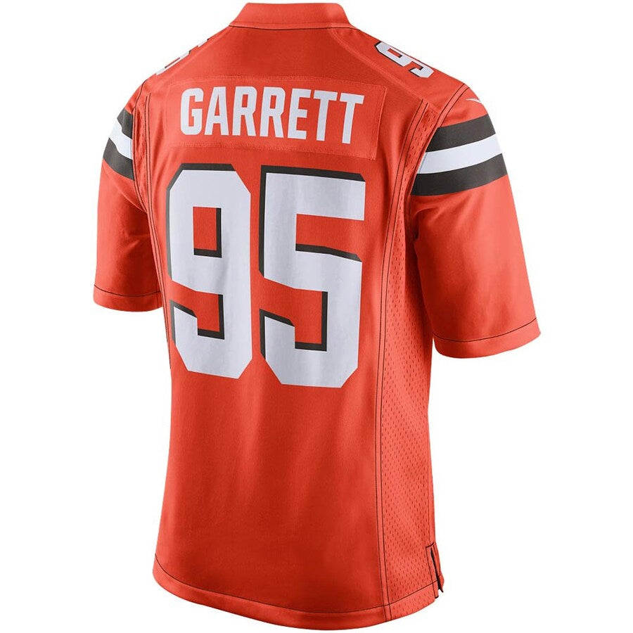 Choea C.Browns #95 Myles Garrett Player Orange Game  Stitched Jerseys