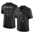 Choea C.Browns #99 Julian Okwara Player Black Reflective Home Game Stitched Jerseys