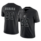 Choea C.Browns #99 Julian Okwara Player Black Reflective Home Game Stitched Jerseys
