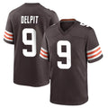 Choea C.Browns #9 Grant Delpit Player Brown Home Game Stitched Jerseys