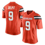 Choea C.Browns #9 Grant Delpit Player Orange Home Game Stitched Jerseys