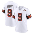 Choea C.Browns #9 Grant Delpit Player White Alternate Home Game Stitched Jerseys