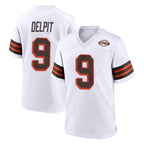 Choea C.Browns #9 Grant Delpit Player White Alternate Home Game Stitched Jerseys
