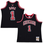 Choea C.Bulls #1 Derrick Rose Mitchell & Ness Black Big & Tall 2010-11 Swingman Jerseys