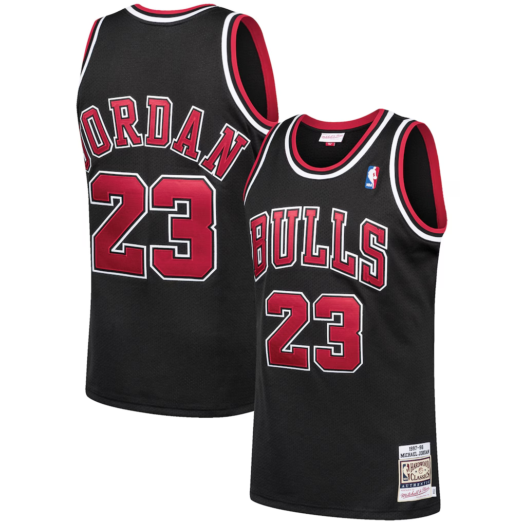 Choea C.Bulls #23 Michael Jordan Mitchell & Ness Black 1997-98 Hardwood Classics Authentic Jerseys