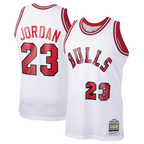 Choea C.Bulls #23 Michael Jordan Mitchell & Ness White 1984-85 Hardwood Classics Rookie Authentic Jerseys