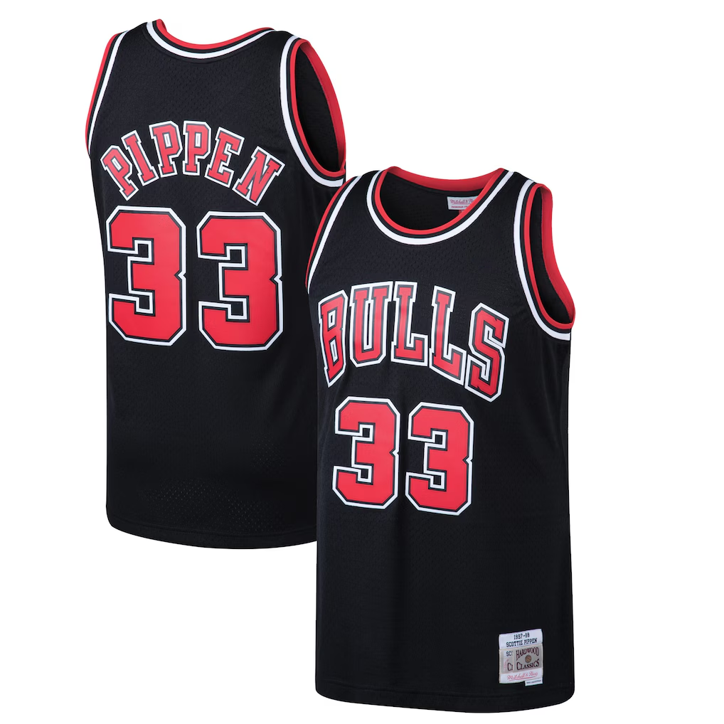 Choea C.Bulls #33 Scottie Pippen Mitchell & Ness Black 1997-98 Hardwood Classics Swingman Jerseys
