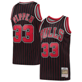 Choea C.Bulls #33 Scottie Pippen Mitchell & Ness Black Hardwood Classics Swingman Jerseys