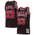 Choea C.Bulls #33 Scottie Pippen Mitchell & Ness Black Hardwood Classics Swingman Jerseys