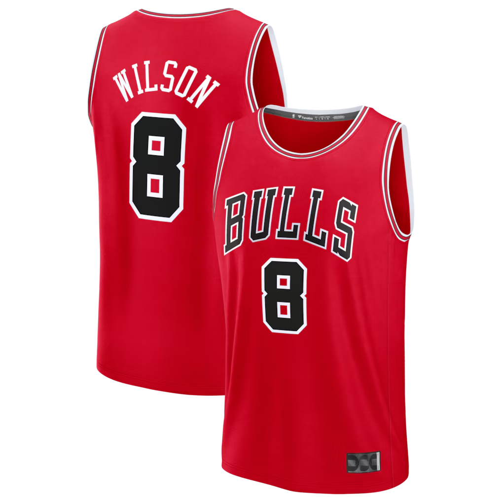 Choea C.Bulls #8 Caleb Wilson Red 2026 Draft First Round Pick Fast Break Jerseys - Icon Edition