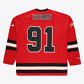 Choea C.Bulls #91 Dennis Rodman Mitchell & Ness Red Big & Tall  Hockey Jerseys
