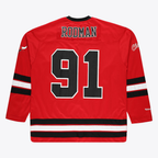 Choea C.Bulls #91 Dennis Rodman Mitchell & Ness Red Big & Tall  Hockey Jerseys