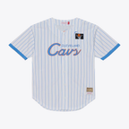 Choea C.Cavaliers Mitchell & Ness White Head Coach Pinstripe Mesh Full-Button Baseball Jerseys