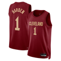 Choea C.Cavaliers #1 James Harden Wine Swingman Jerseys - Icon Edition