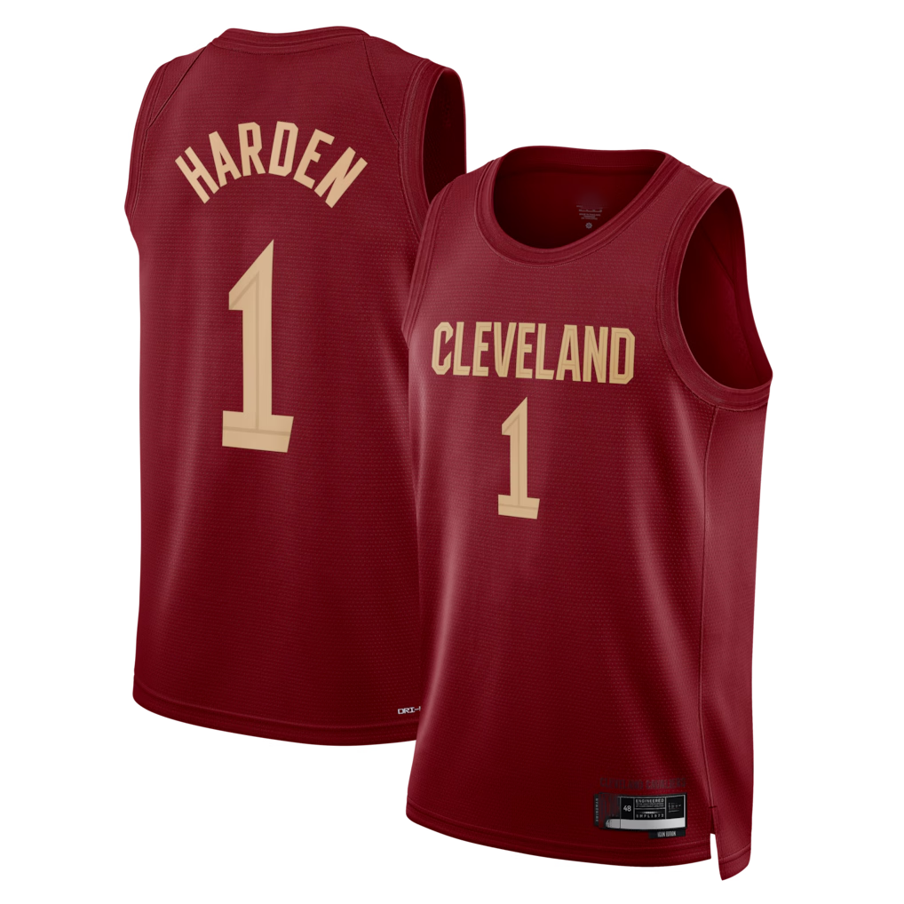 Choea C.Cavaliers #1 James Harden Wine Swingman Jerseys - Icon Edition