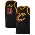 Choea C.Cavaliers #23 LeBron James Black Forever King Authentic Jerseys