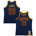 Choea C.Cavaliers #23 LeBron James Mitchell & Ness Navy Big & Tall 201516 Swingman Jerseys