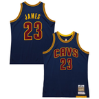 Choea C.Cavaliers #23 LeBron James Mitchell & Ness Navy Big & Tall 201516 Swingman Jerseys
