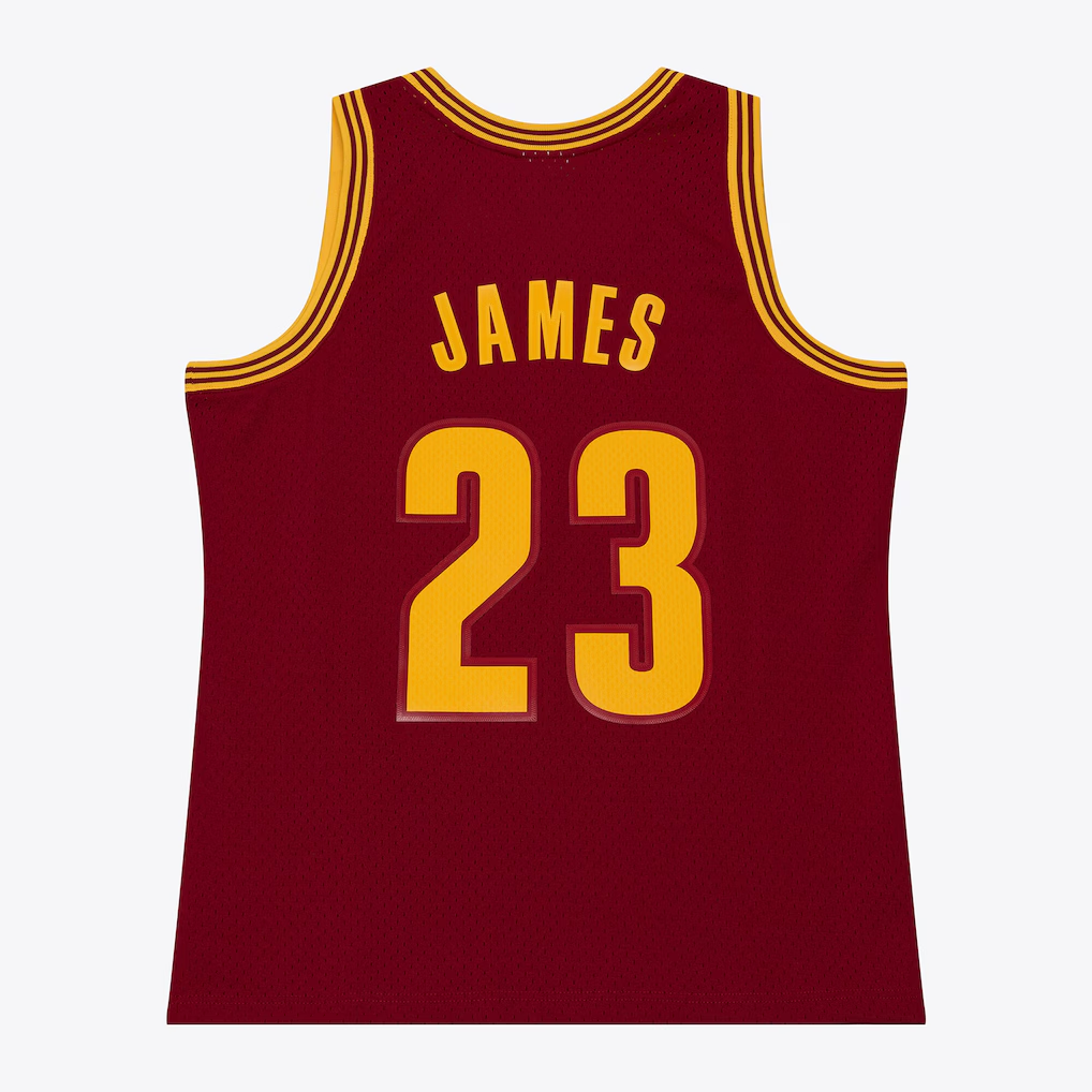 Choea C.Cavaliers #23 LeBron James Mitchell & Ness Wine 2015-16 Swingman Jerseys