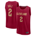Choea C.Cavaliers #2 Lonzo Ball Wine Fast Break Replica Jerseys - Icon Edition