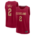 Choea C.Cavaliers #2 Lonzo Ball Wine Fast Break Replica Jerseys - Icon Edition