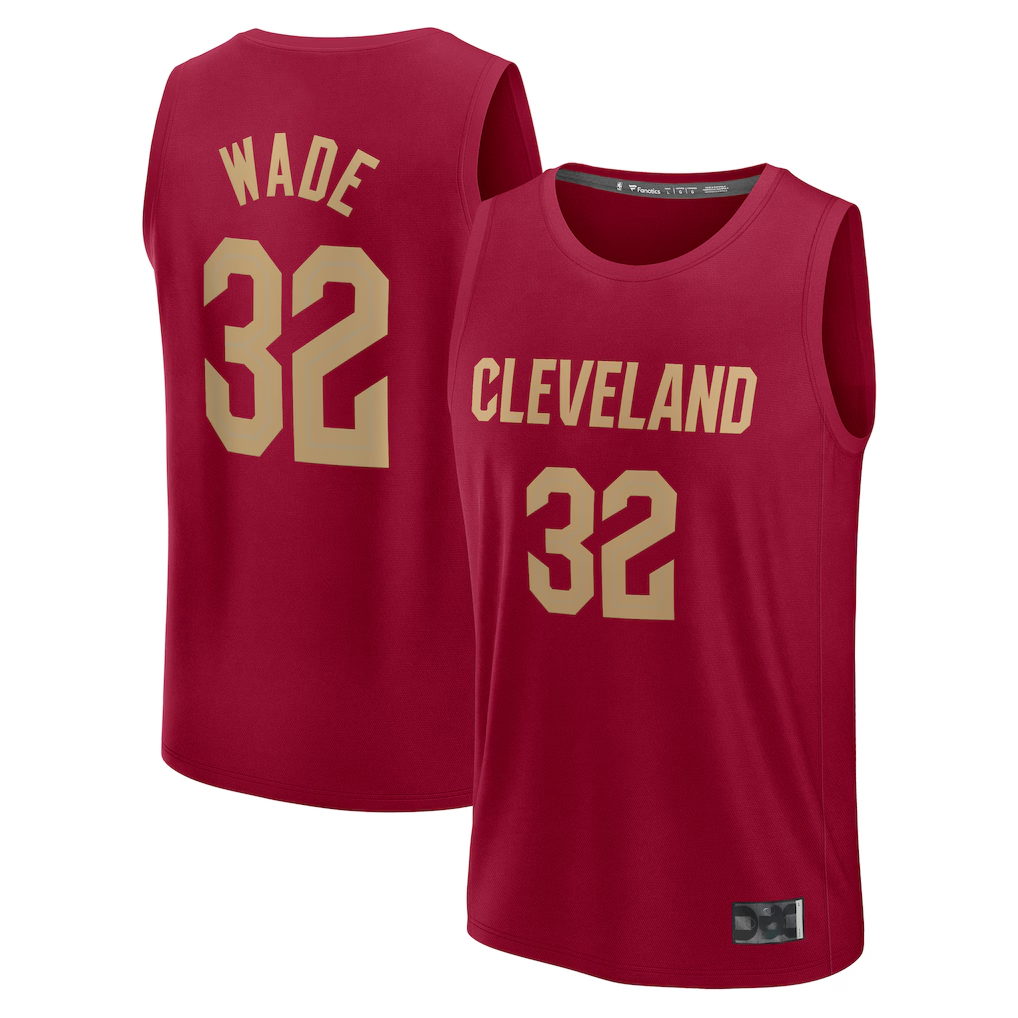 Choea C.Cavaliers #32 Dean Wade Wine Fast Break Player Jerseys - Icon Edition