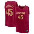 Choea C.Cavaliers #45 Donovan Mitchell Wine Fast Break Replica Jerseys - Icon Edition